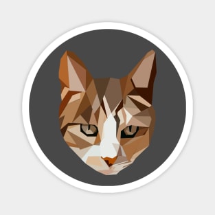 Geometric Low Poly Cat Face Magnet